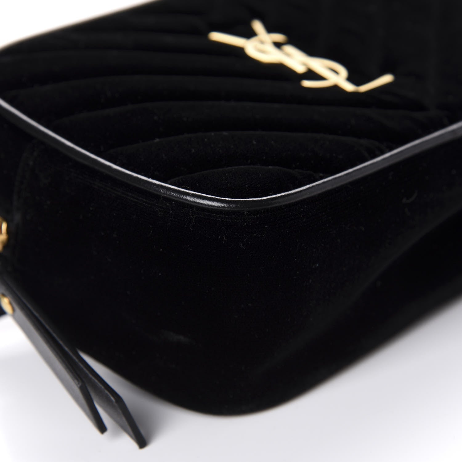 Saint Laurent Velour Matelasse Monogram Lou Belt Bag Black 6 of 10