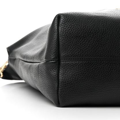 Burberry Grainy Calfskin Medium Cale Hobo Black 9 of 15