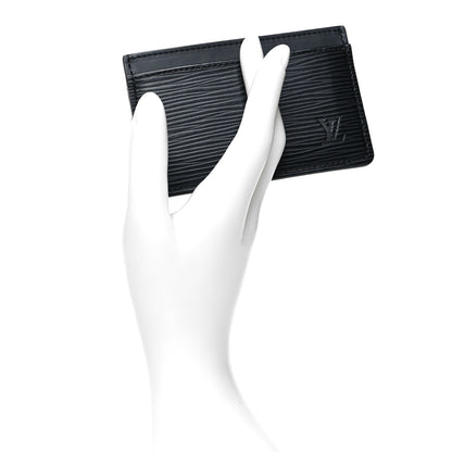 Louis Vuitton Epi Card Holder Black 2 of 7