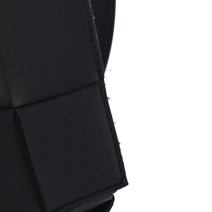 Bottega Veneta Lambskin Maxi Intrecciato Cassette Crossbody Bag Black 5 of 5