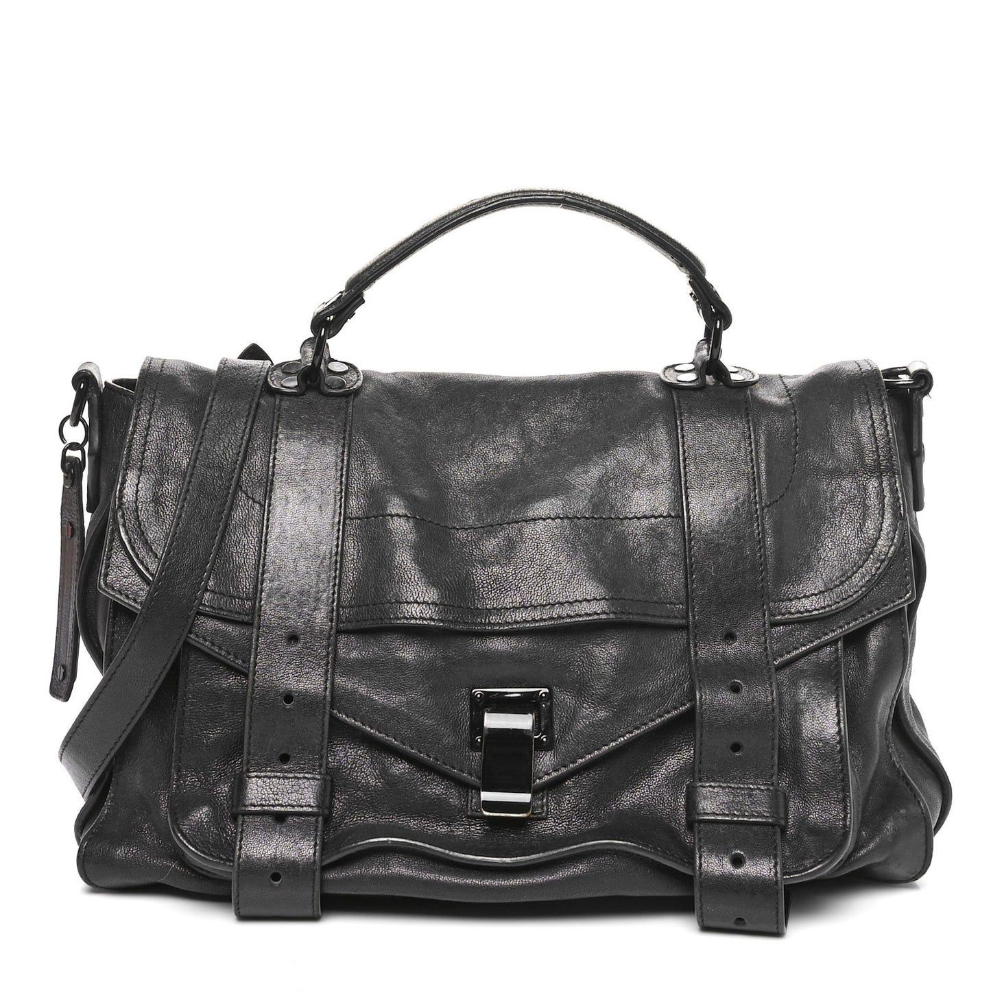 Lambskin Medium PS1 Satchel  Black