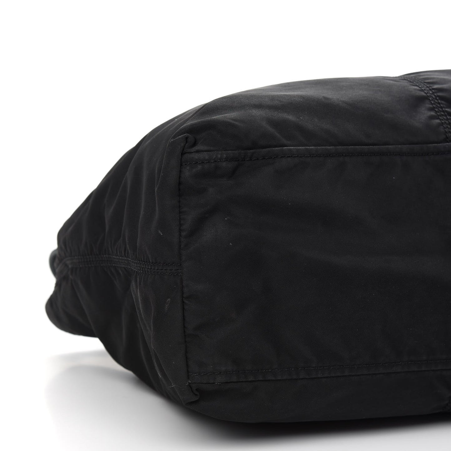 Nylon Calfskin Vela Tote Black