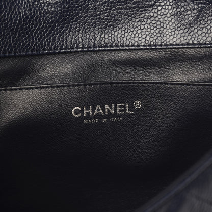 Chanel Caviar Quilted Clutch With Chain Flap Blue 7 of 11