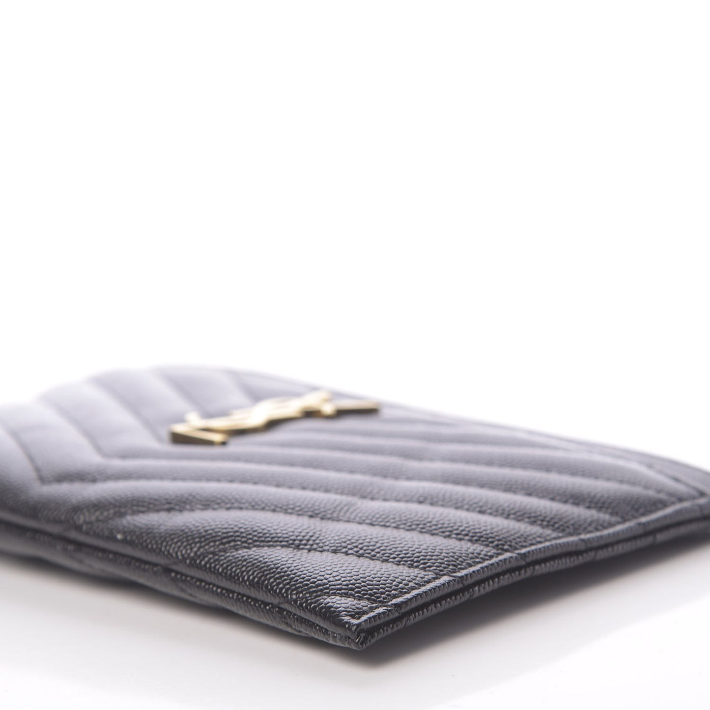 Grain De Poudre Chevron Monogram Bill Pouch Black