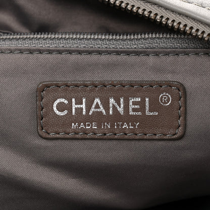 Chanel Calfskin Stitched Bowling Bag Grey 6 of 13