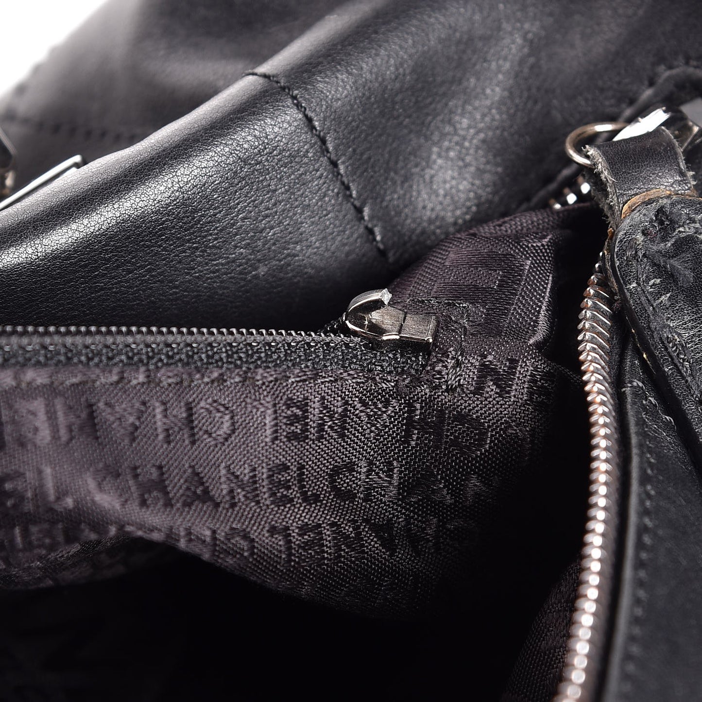Calfskin Square Stitched Tote Black