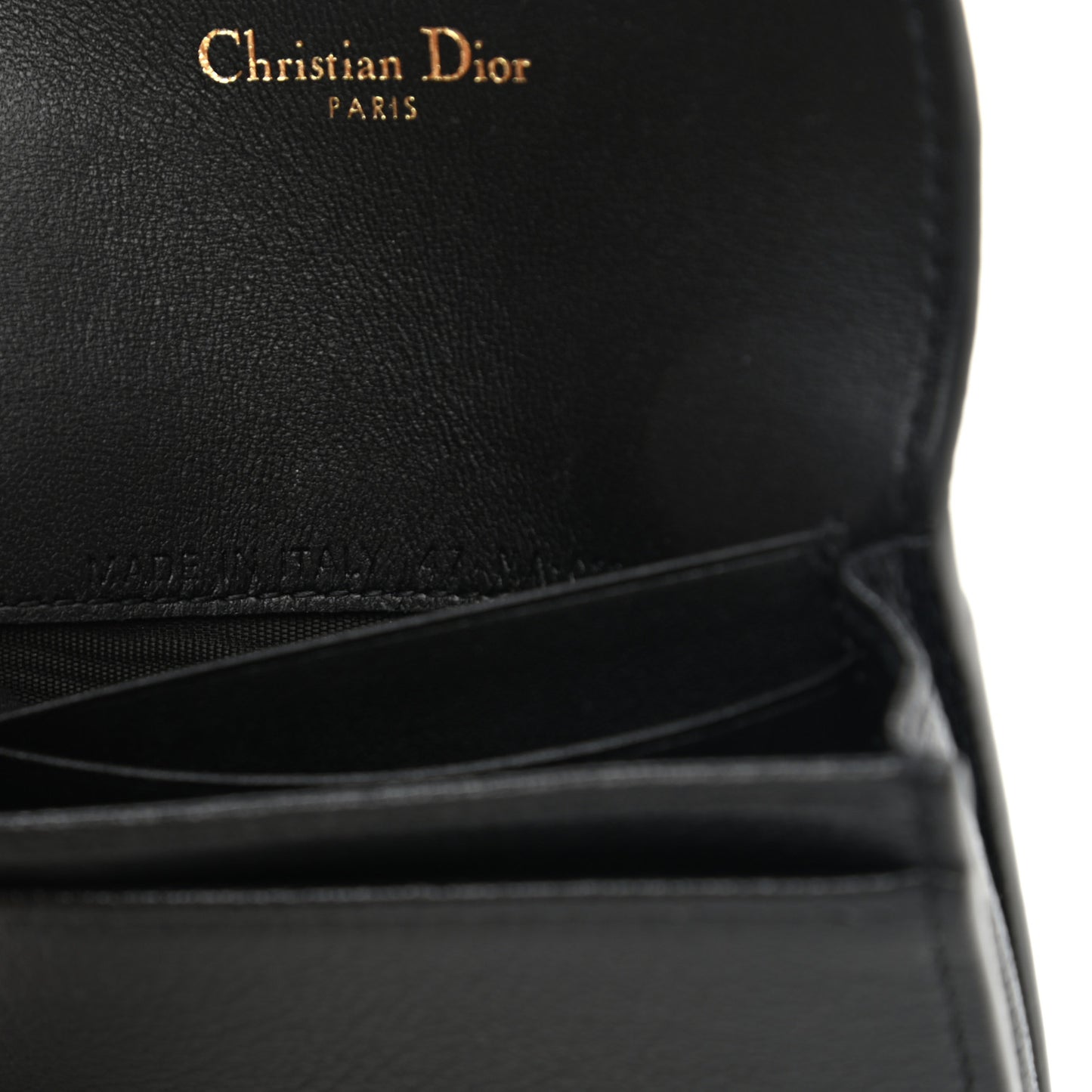 Goatskin Saddle Card Holder Black