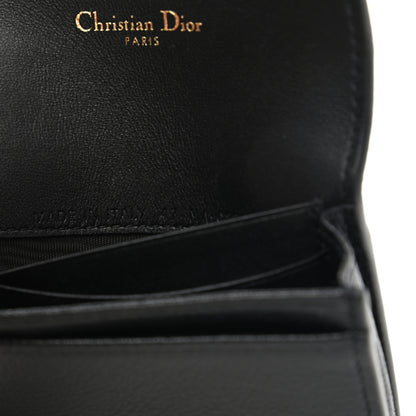 Christian Dior Goatskin Saddle Card Holder Black 7 of 10