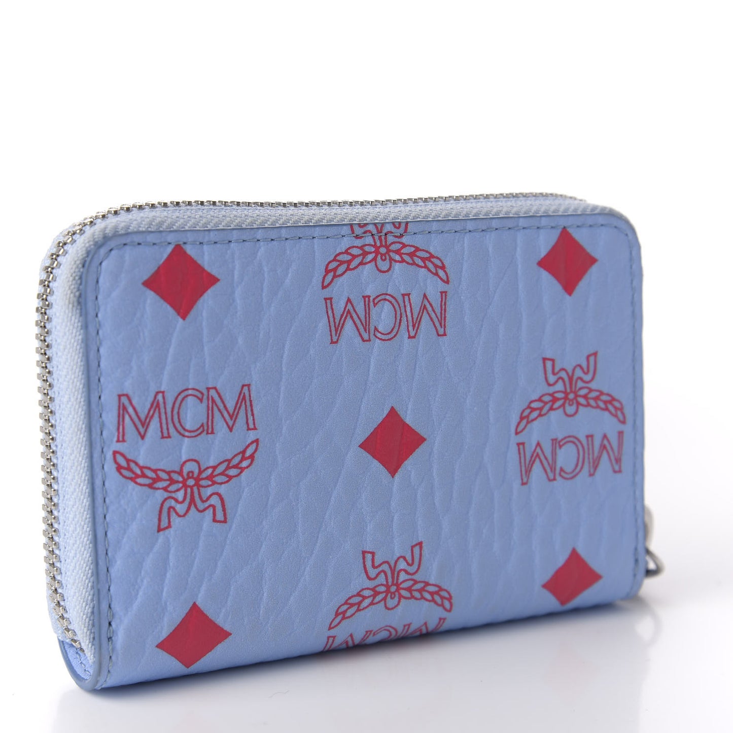 Visetos Mini Zip Around Wallet Light Blue Red