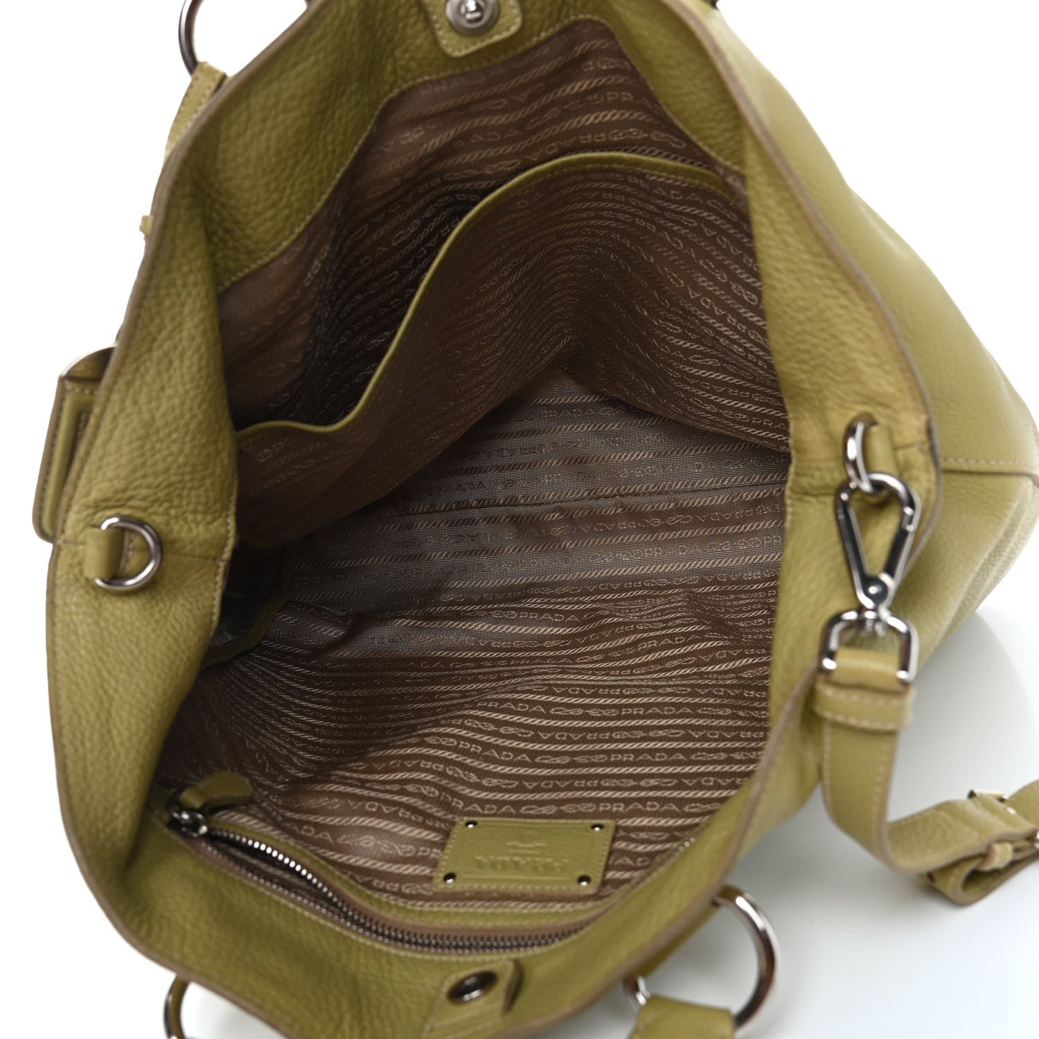 Prada Vitello Daino Shoulder Bag Cedro 4 of 9