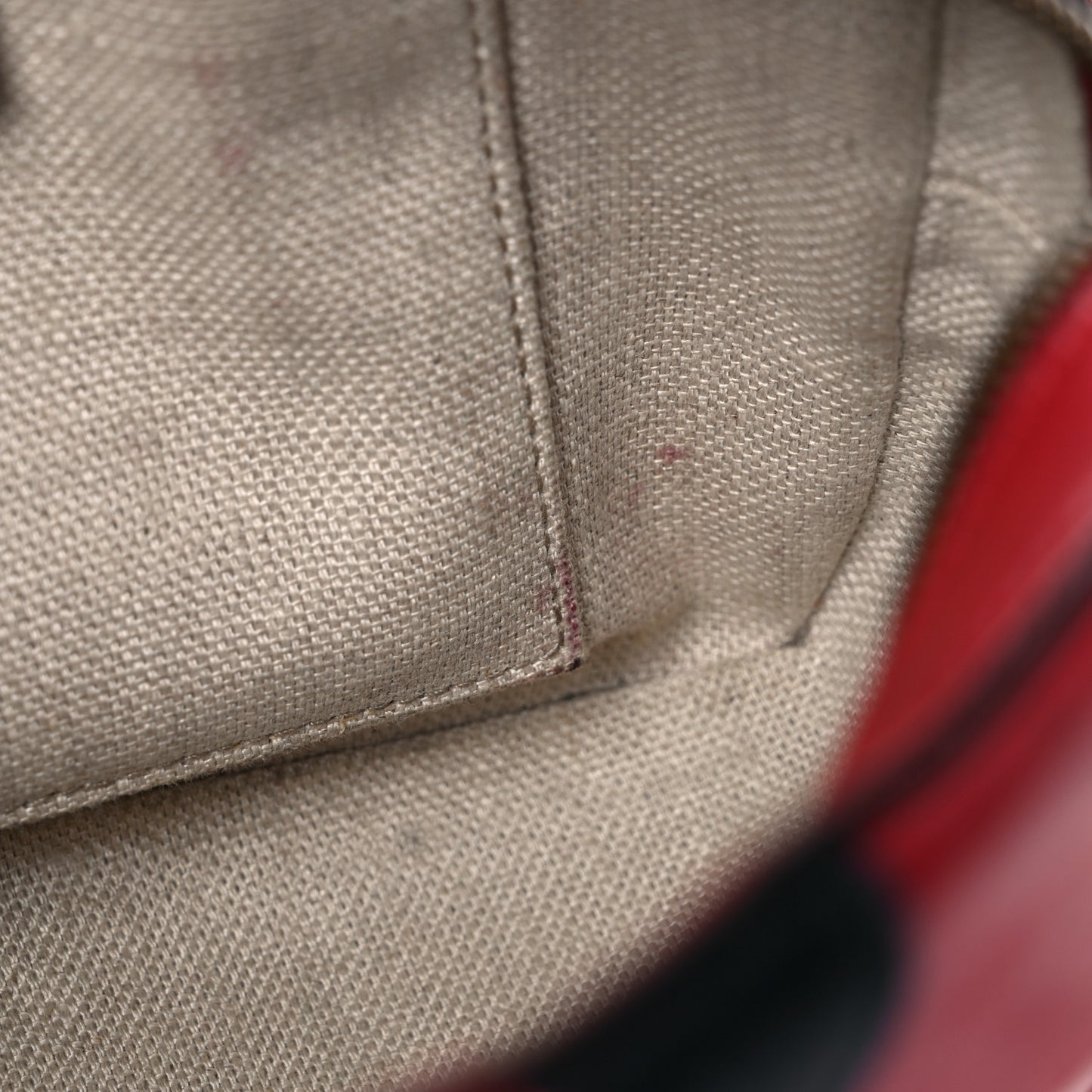 Calfskin Web Small Webby Bee Shoulder Bag Red