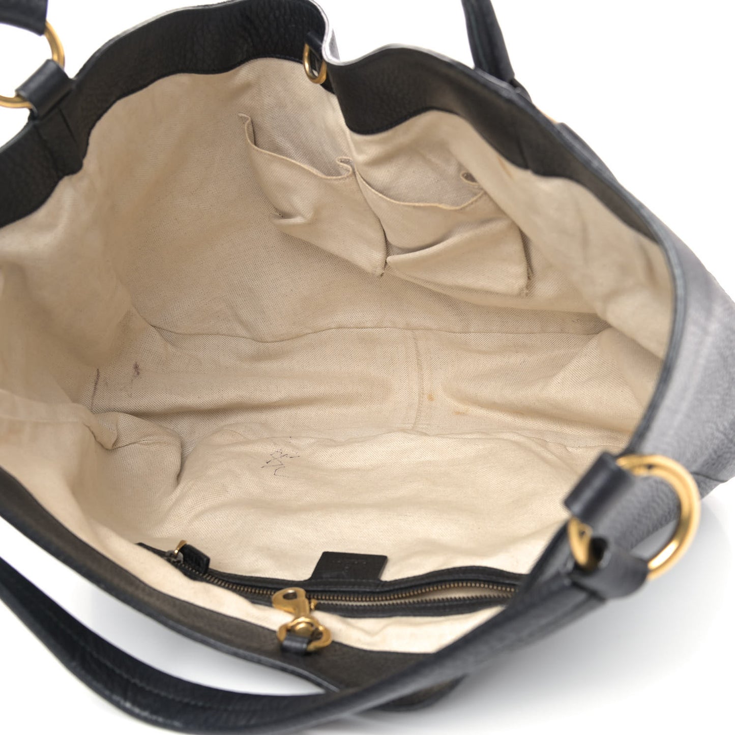 Pebbled Calfskin Medium Twill Shoulder Bag Black