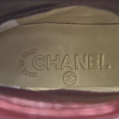 Chanel Calfskin CC Short Boots 37 Burgundy 9 of 11