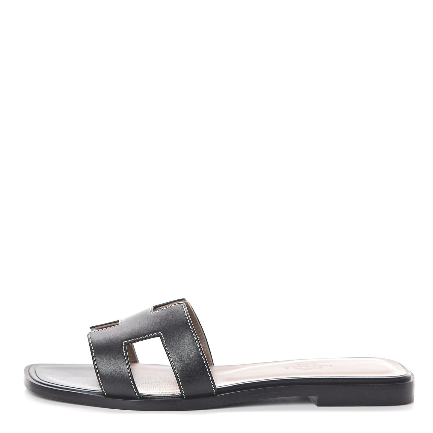 Box Calfskin Oran Sandals 35.5 Black