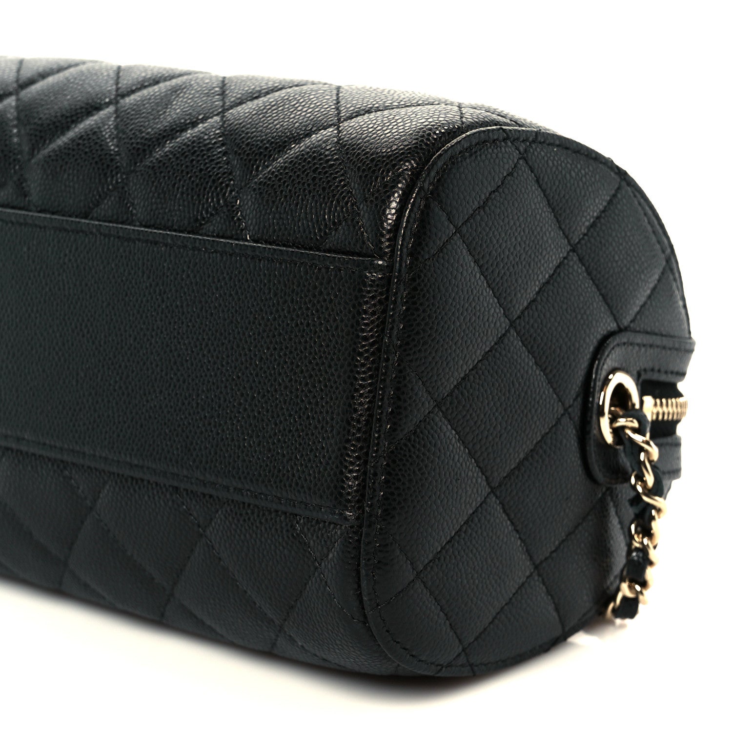 Chanel Caviar Quilted Barrel Clutch With Chain Black 10 of 11