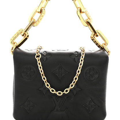 Louis Vuitton Lambskin Embossed Monogram Coussin Belt Bag Black 7 of 10