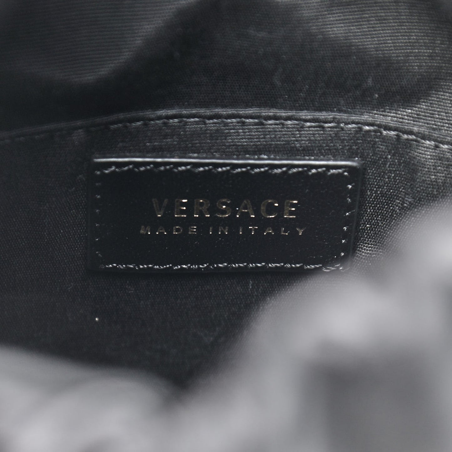 Nappa Quilted Medusa Bucket Bag Black