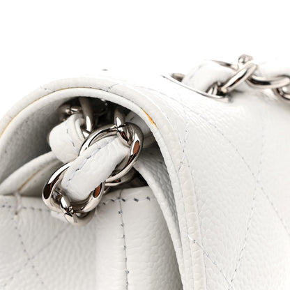 Chanel Caviar Quilted Jumbo Double Flap White 13 of 13