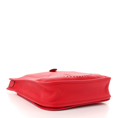 Hermes Taurillon Clemence Evelyne III PM Rouge De Coeur 4 of 10
