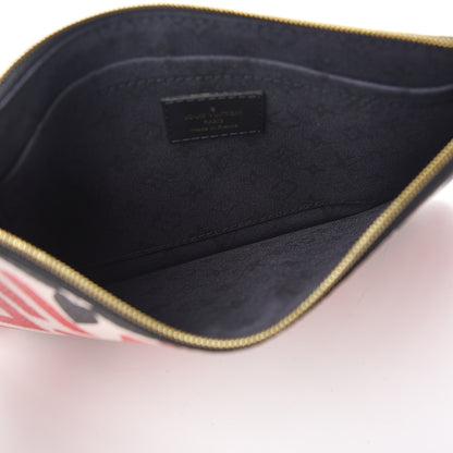 Louis Vuitton Monogram Giant Crafty Neverfull MM GM Pochette Creme Rouge Black 4 of 6