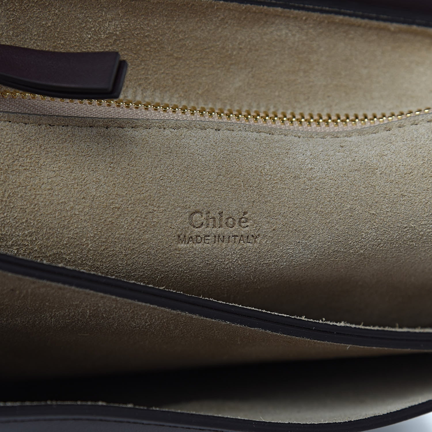 Chloe Goatskin Smooth Calfskin Medium Faye Shoulder Bag Brown Purple 6 of 10