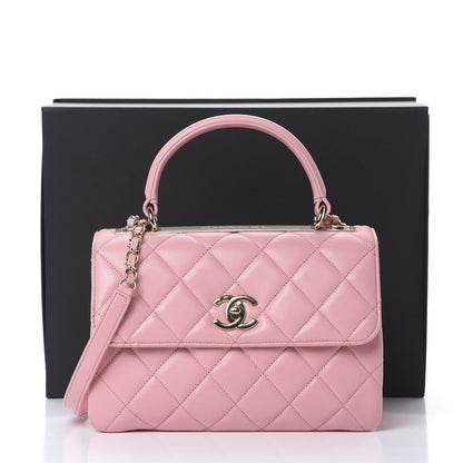 Chanel Lambskin Quilted Small Trendy CC Flap Dual Handle Bag Pink 14 of 14