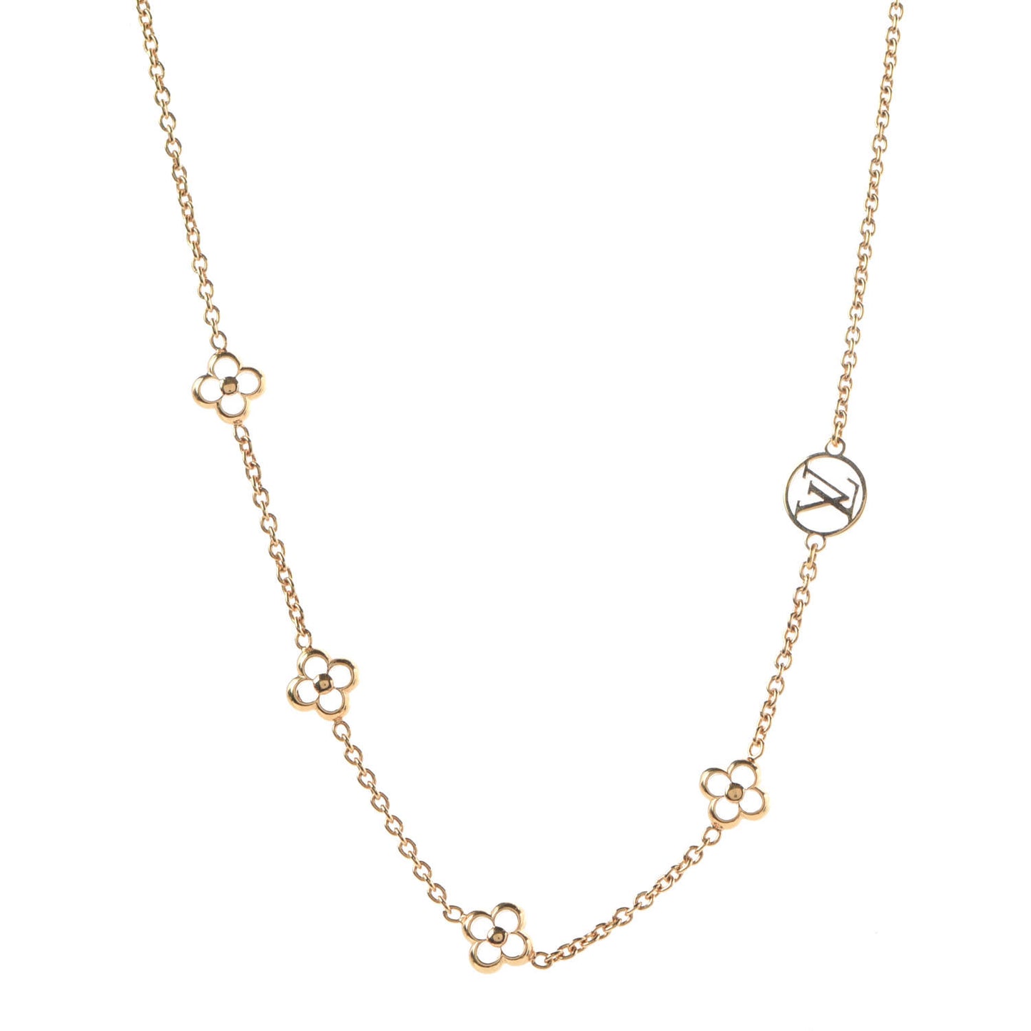 Flower Full Necklace Gold
