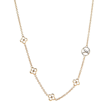 Louis Vuitton Flower Full Necklace Gold 1 of 7