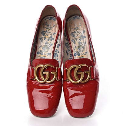 Gucci Vernice GG Victoire 55mm Loafer Pumps 39 Hibiscus Red 21 of 21