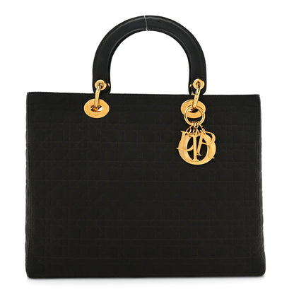 Christian Dior Nylon Cannage Large Lady Dior Brown 1 of 13