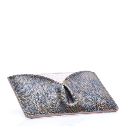 Louis Vuitton Damier Ebene Caissa Card Holder Rose Ballerine 4 of 8