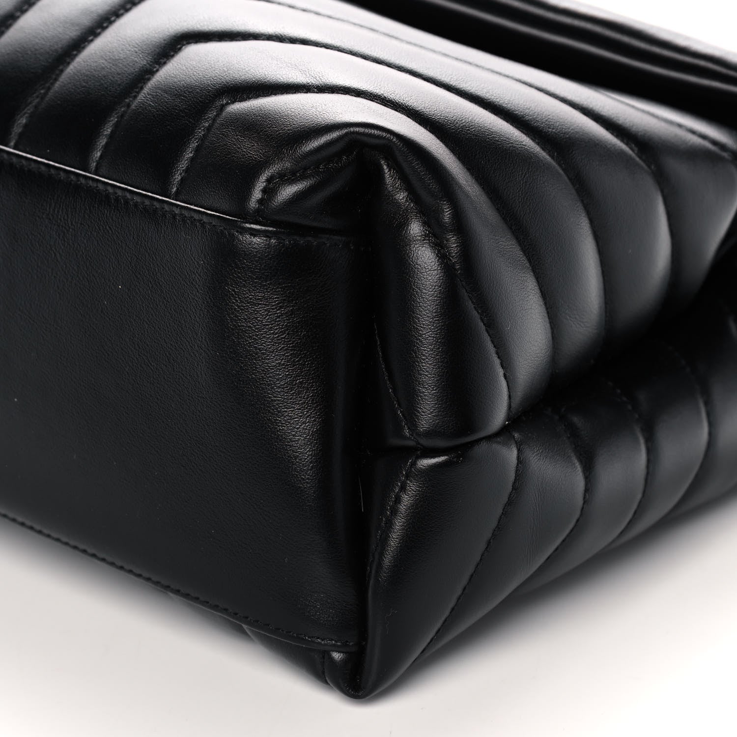 Saint Laurent Calfskin Y Quilted Monogram Medium Loulou Chain Satchel Black 11 of 13