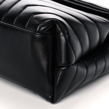 Saint Laurent Calfskin Y Quilted Monogram Medium Loulou Chain Satchel Black 11 of 13
