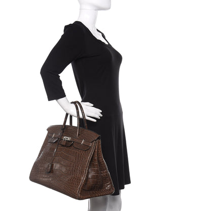 Hermes Matte Alligator Birkin 40 Chocolate 2 of 35