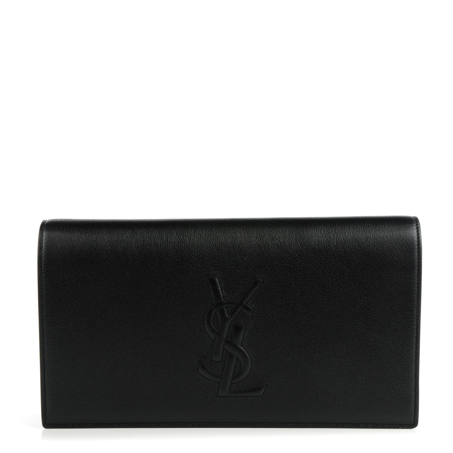 Calfskin Monogram Large Belle De Jour Clutch Black