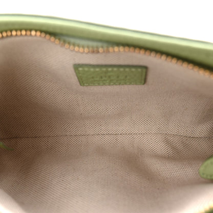 Gucci GG Grainy Calfskin Emblem Super Mini Shoulder Bag Sage Leaf 5 of 11