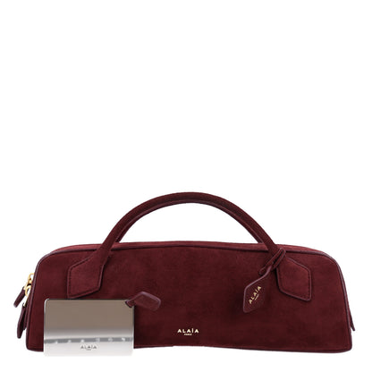 Alaia Suede Goatskin Teckel Clutch Rouge Grenat 2 of 9