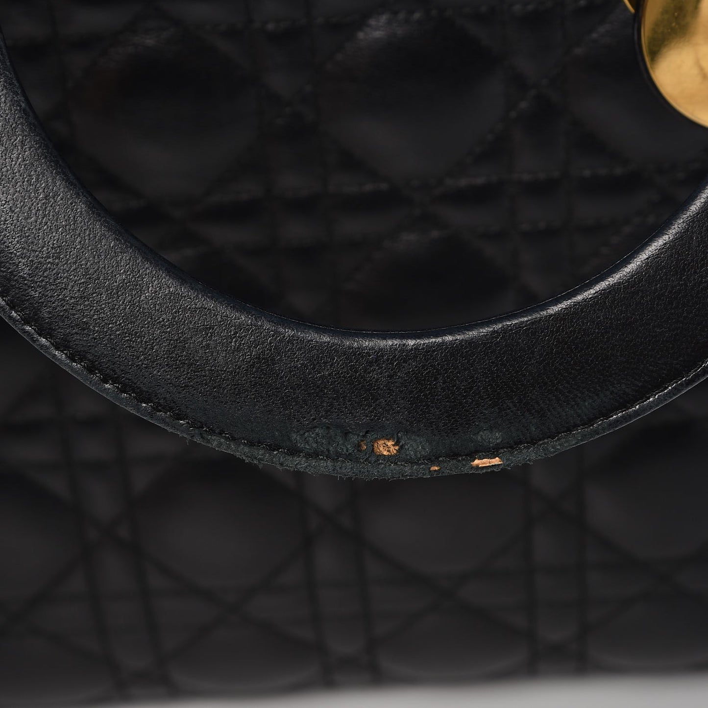 Lambskin Cannage Large Lady Dior Black