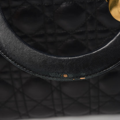 Christian Dior Lambskin Cannage Large Lady Dior Black 8 of 13