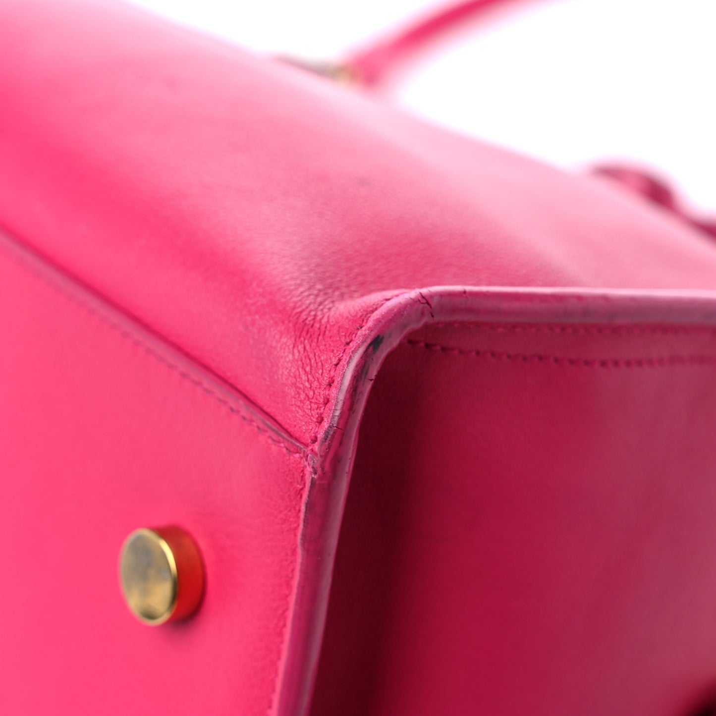 Calfskin Small Monogram Cabas Fuchsia