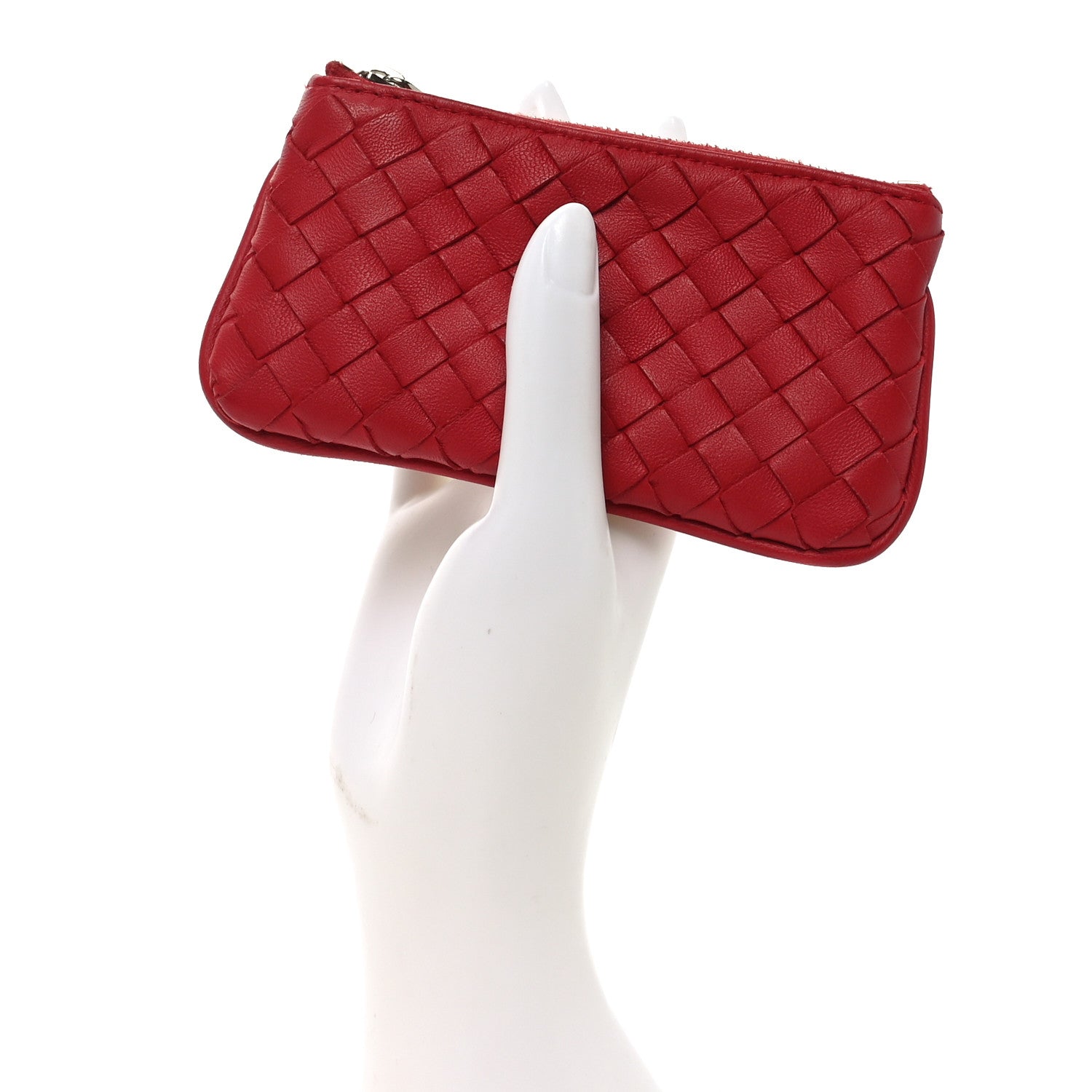 Bottega Veneta Nappa Intrecciato Key Holder Red 1780845 – FASHIONPHILE