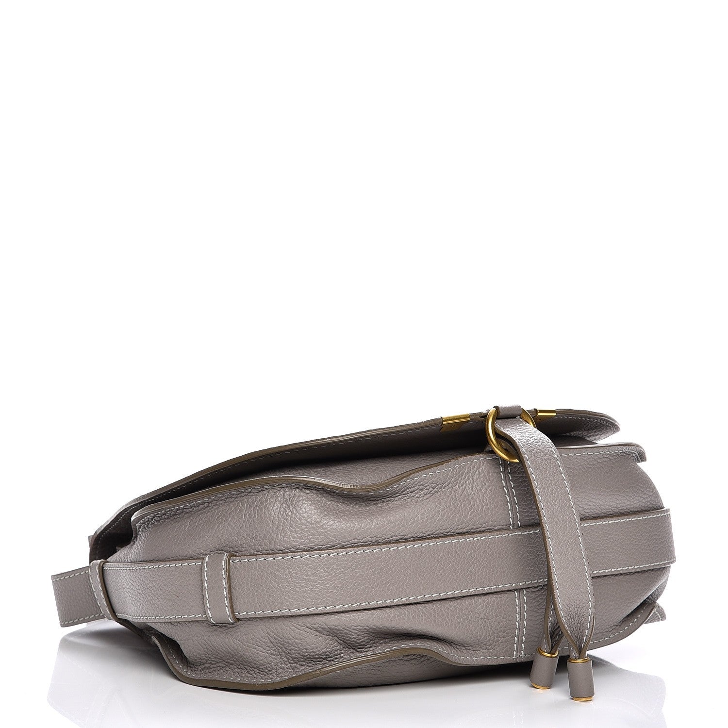 Chloe Calfskin Medium Marcie Round Crossbody Bag Cashmere Grey 3 of 9
