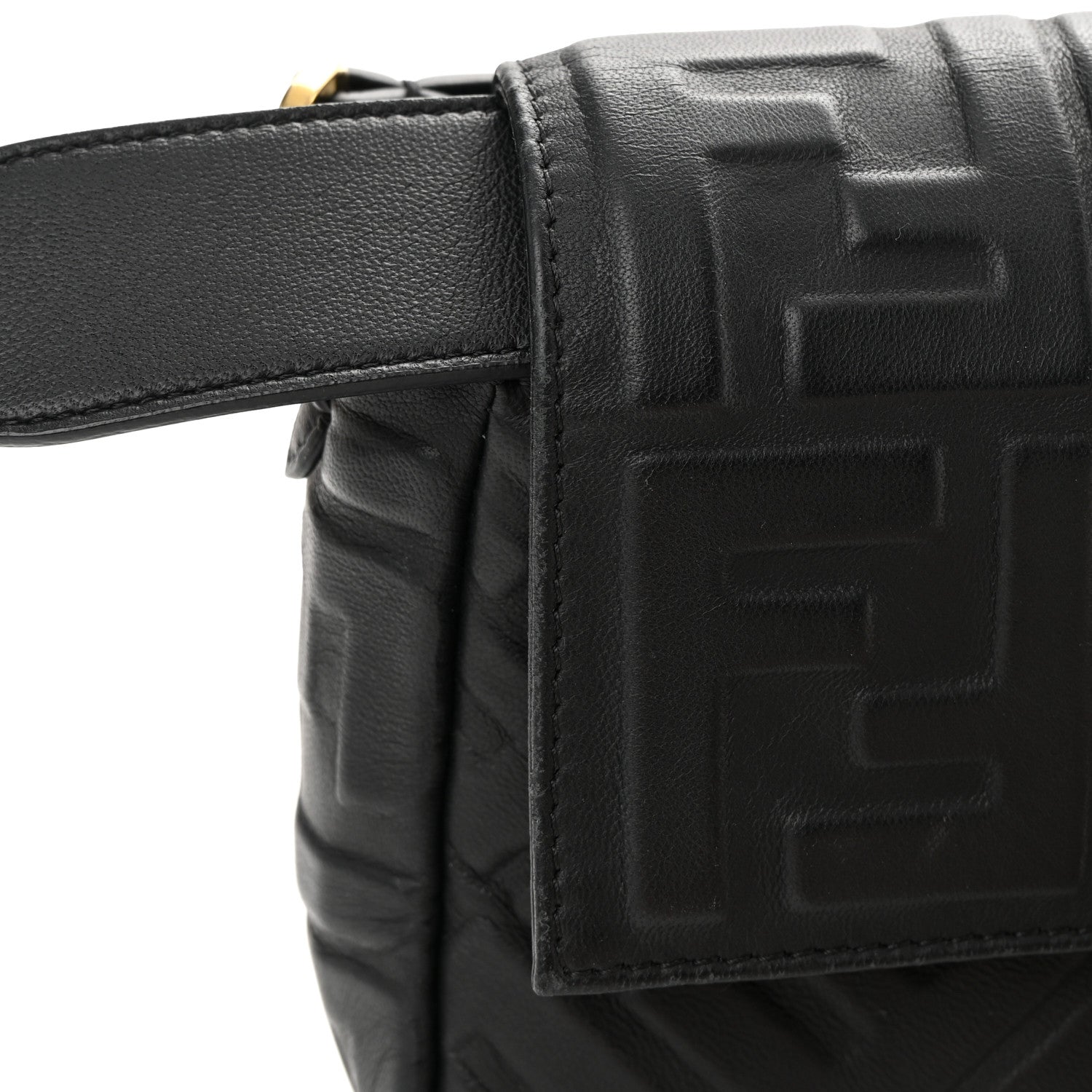 Fendi Nappa FF 1974 Embossed Baguette Black 15 of 16