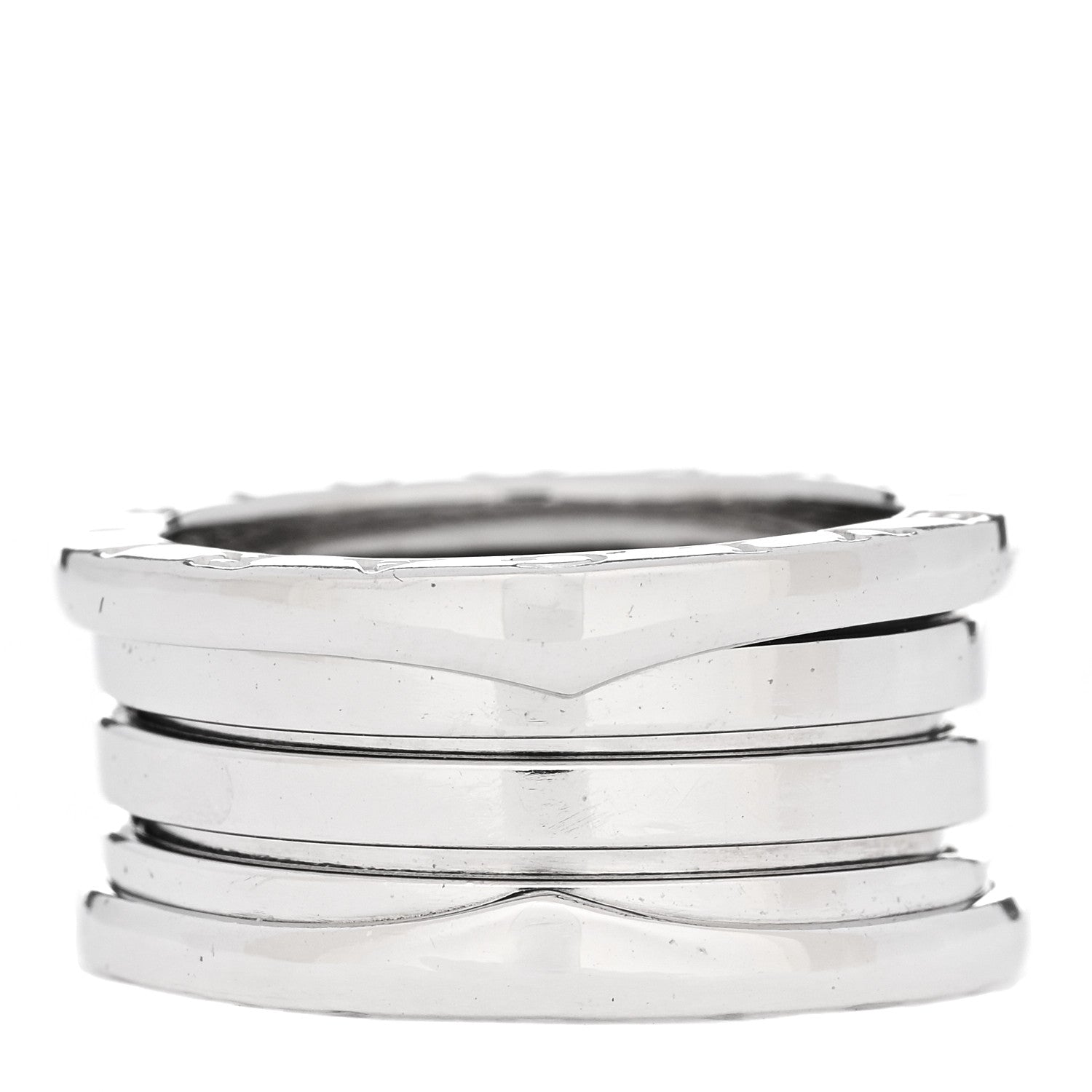Bulgari 18K White Gold B.Zero1 Three-Band Ring 52 6 1 of 5