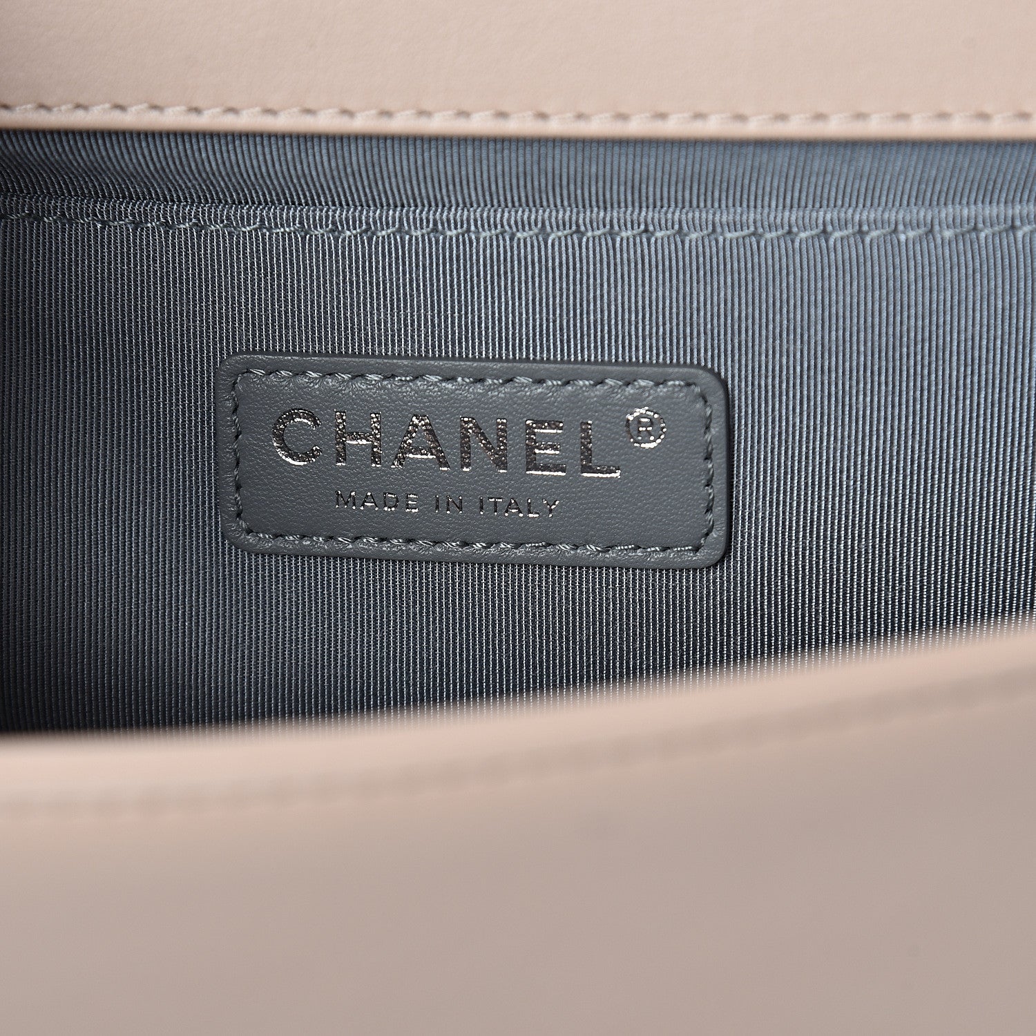 Chanel Calfskin Chevron Quilted Medium Boy Flap Beige 5 of 9
