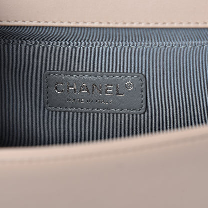 Chanel Calfskin Chevron Quilted Medium Boy Flap Beige 5 of 9