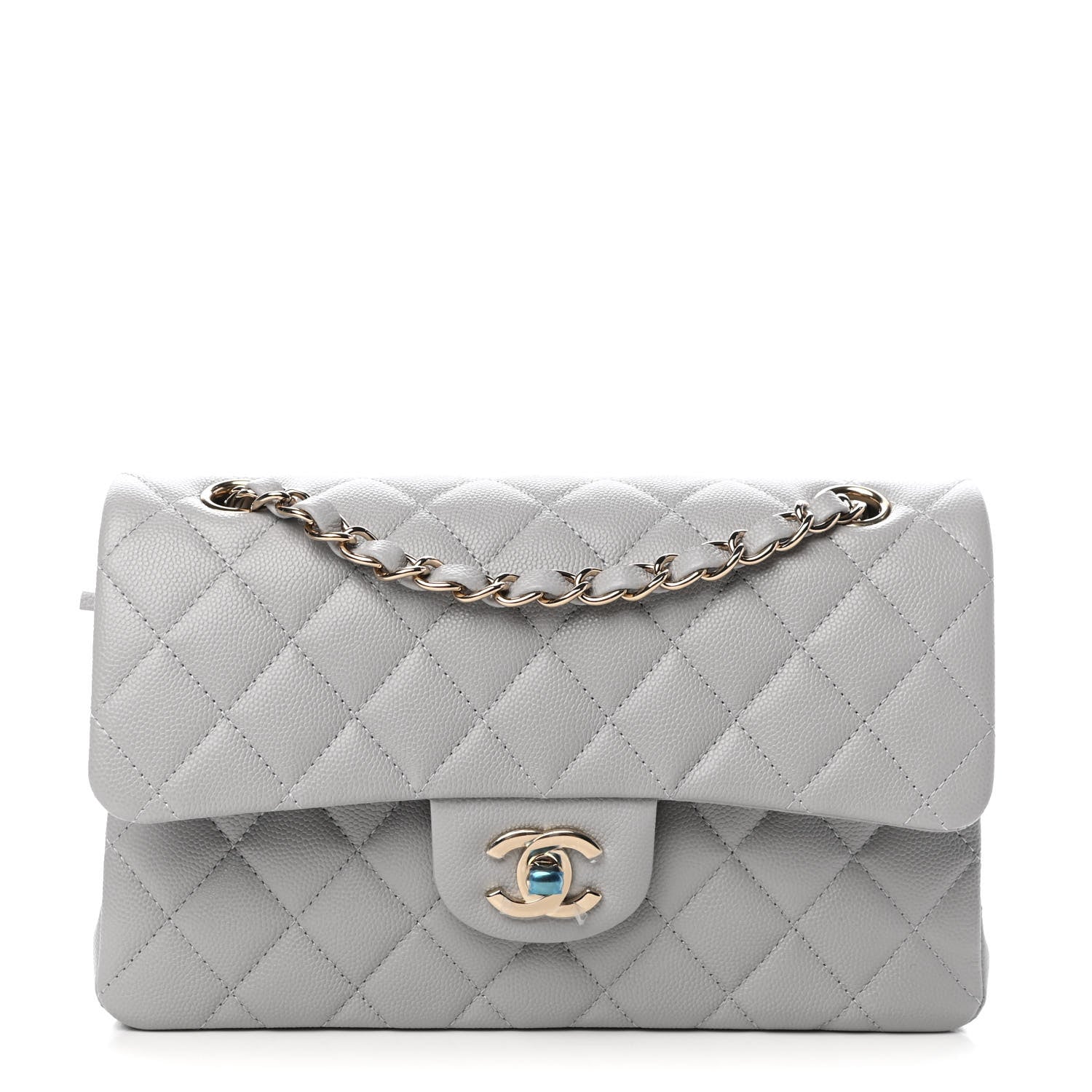 Chanel Caviar Quilted Small Double Flap Grey 1 of 10