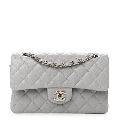 Chanel Caviar Quilted Small Double Flap Grey 1 of 10