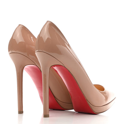 Christian Louboutin Patent Pigalle Plato 120 Pumps 39.5 Nude 4 of 8