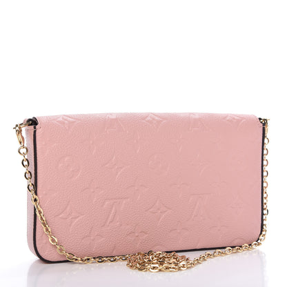 Louis Vuitton Empreinte Pochette Felicie Chain Wallet Rose Poudre 3 of 11